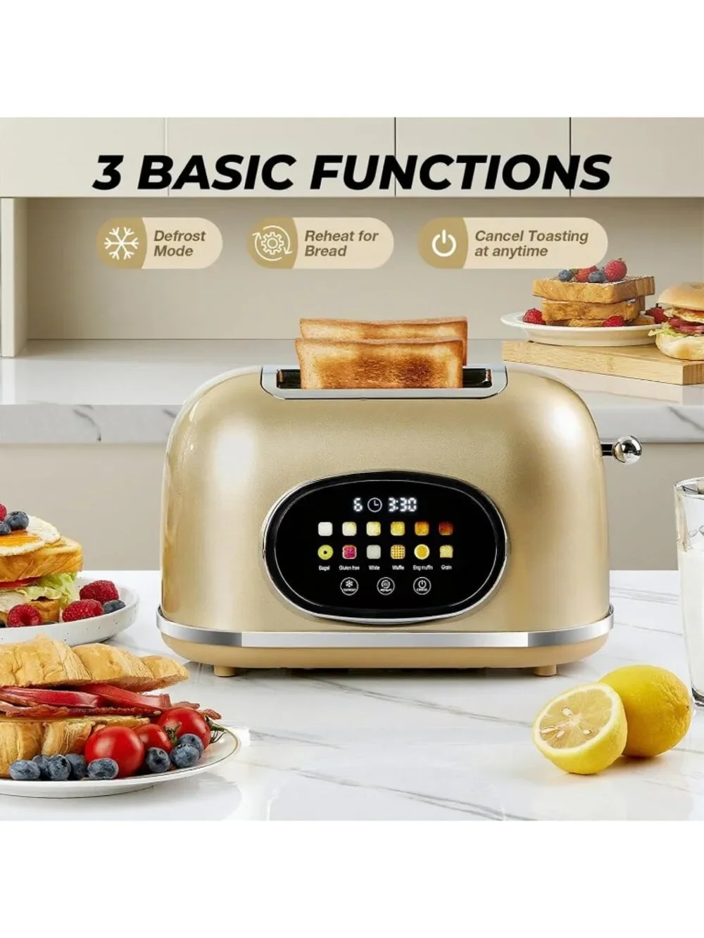 Gold 2 Slice Touchscreen Stainless Steel 1.5